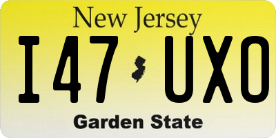 NJ license plate I47UXO