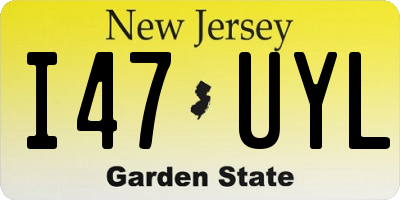 NJ license plate I47UYL