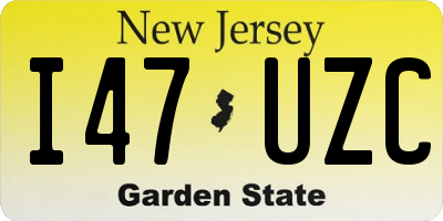 NJ license plate I47UZC