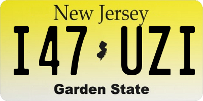 NJ license plate I47UZI