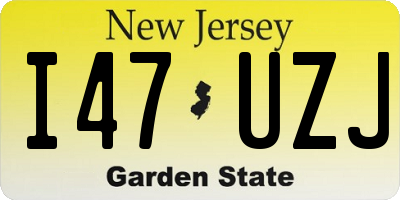 NJ license plate I47UZJ