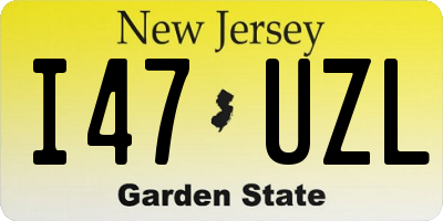 NJ license plate I47UZL