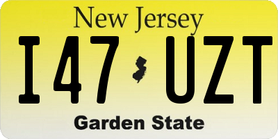 NJ license plate I47UZT