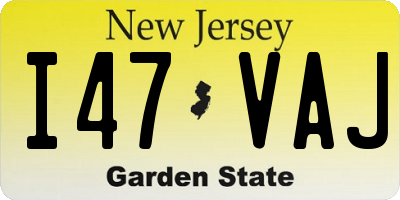 NJ license plate I47VAJ