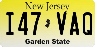 NJ license plate I47VAQ