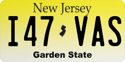 NJ license plate I47VAS