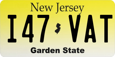 NJ license plate I47VAT