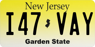 NJ license plate I47VAY