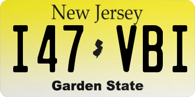 NJ license plate I47VBI