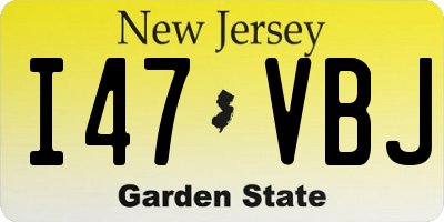 NJ license plate I47VBJ