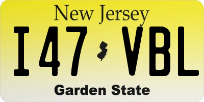 NJ license plate I47VBL