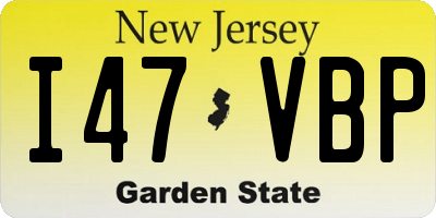 NJ license plate I47VBP