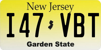 NJ license plate I47VBT