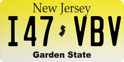 NJ license plate I47VBV