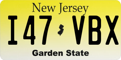 NJ license plate I47VBX