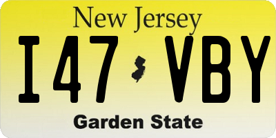 NJ license plate I47VBY
