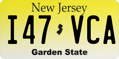 NJ license plate I47VCA