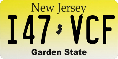NJ license plate I47VCF