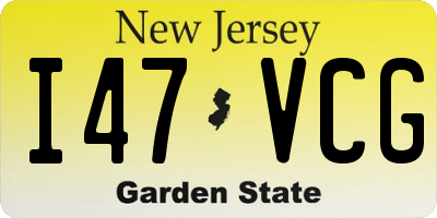 NJ license plate I47VCG