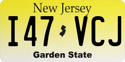 NJ license plate I47VCJ