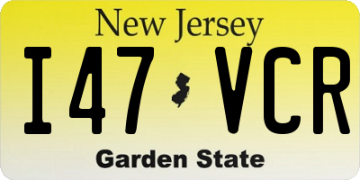 NJ license plate I47VCR