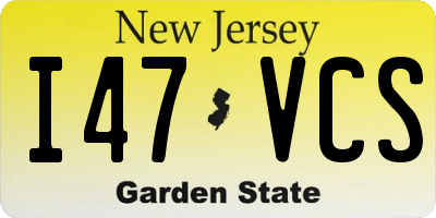 NJ license plate I47VCS