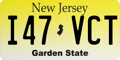 NJ license plate I47VCT