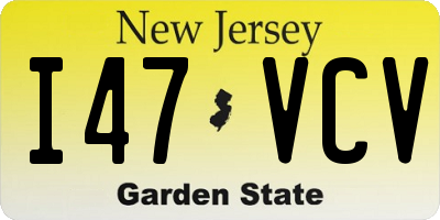 NJ license plate I47VCV