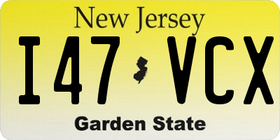 NJ license plate I47VCX