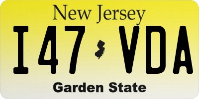 NJ license plate I47VDA