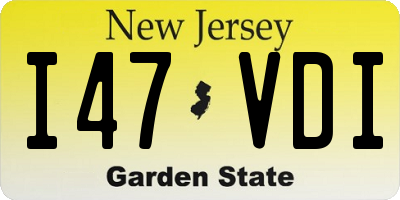 NJ license plate I47VDI