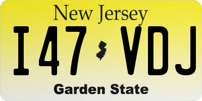 NJ license plate I47VDJ