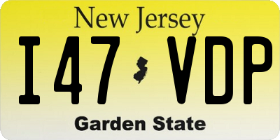 NJ license plate I47VDP