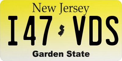 NJ license plate I47VDS