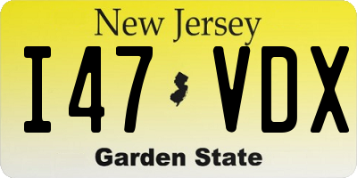 NJ license plate I47VDX