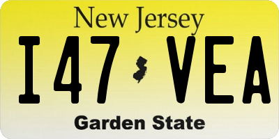 NJ license plate I47VEA