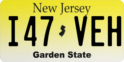 NJ license plate I47VEH