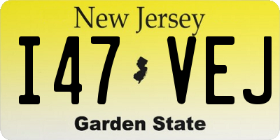 NJ license plate I47VEJ