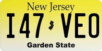 NJ license plate I47VEO