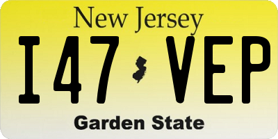 NJ license plate I47VEP