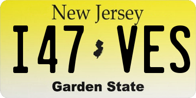 NJ license plate I47VES