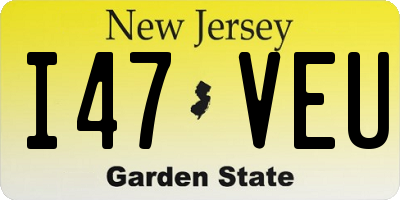 NJ license plate I47VEU