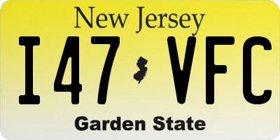NJ license plate I47VFC
