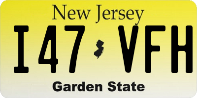 NJ license plate I47VFH