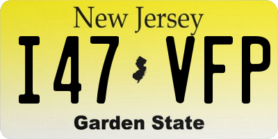 NJ license plate I47VFP