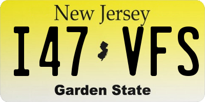 NJ license plate I47VFS