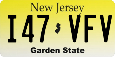 NJ license plate I47VFV