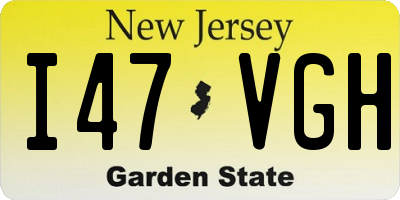 NJ license plate I47VGH