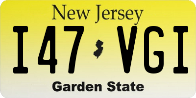 NJ license plate I47VGI