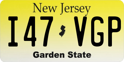 NJ license plate I47VGP